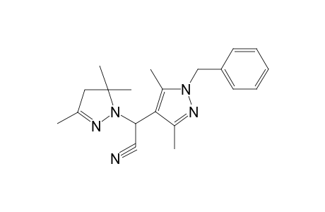 (1-Benzyl-3,5-dimethyl-1H-pyrazol-4-yl)(3,5,5-trimethyl-4,5-dihydro-1H-pyrazol-1-yl)acetonitrile