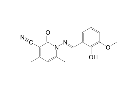 1,2-dihydro-4,6-dimethyl-1-[(3-methoxysalicylidene)amino]-2-oxonicotinonitrile