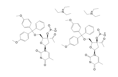 1-[5-O-(4,4'-DIMETHOXYTRITYL)-3-C-(ETHANOYL)-3-O-(TRIETHYLAMMONIUMPHOSPHONYL)-2-DEOXY-BETA-D-THREO-PENTOFURANOSYL]-THYMINE