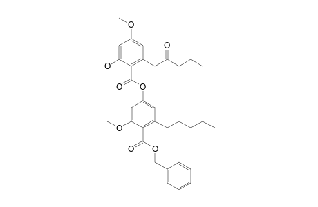 Benzyl 4-[2'-hydroxy-4'-methoxy-6'-(2''-oxopentyl)benzoyloxy]-2-methoxy-6-pentylbenzoate