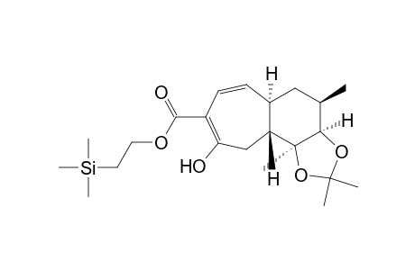 4H-Cyclohepta[e]-1,3-benzodioxole-8-carboxylic acid, 3a,5,5a,10,10a,10b-hexahydro-9-hydroxy-2,2,4,10b-tetramethyl-, 2-(trimethylsilyl)ethyl ester, [3aR-(3a.alpha.,4.beta.,5a.alpha.,10a.beta.,10b.alpha.)]-