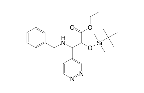 Ethyl 2-[(tert-butyldimethylsilyl)oxy]-3-(benzylamino)-3-(4-pyridazinyl)propanoate