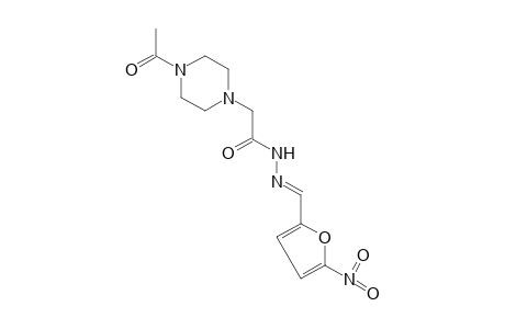 4-acetyl-1-piperazineacetic acid, (5-nitrofurfurylidene)hydrazide