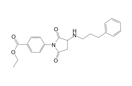 Ethyl 4-{2,5-dioxo-3-[(3-phenylpropyl)amino]-1-pyrrolidinyl}benzoate