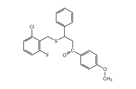 3-[(2-chloro-6-fluorobenzyl)thio]-4'-methoxy-3-phenylpropiophenone