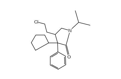 4-(2-chloroethyl)-3-cyclopentyl-1-isopropyl-3-phenyl-2-pyrrolidinone