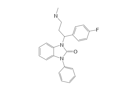 1-(1-(4-FLUOROPHENYL)-3-(METHYLAMINO)-PROPYL)-3-PHENYL-1,3-DIHYDRO-2H-BENZIMIDAZOL-2-ONE