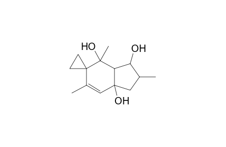 Spiro[cyclopropane-1,5'-[5H]indene]-3',4',7'a(1'H)-triol, 2',3',3'a,4'-tetrahydro-2',4',6'-trimethyl-, [2'R-(2'.alpha.,3'.alpha.,3'a.alpha.,4'.beta.,7'a.alpha.)]-