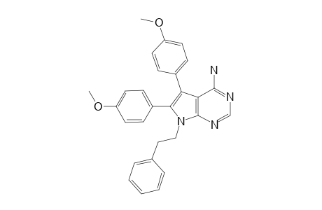 5,6-bis(4-methoxyphenyl)-7-(2-phenylethyl)-7H-pyrrolo[2,3-d]pyrimidin-4-amine