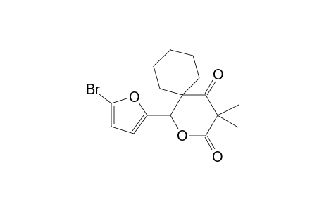2H-Pyran-2,4(3H)-dione, dihydro-6-(5-bromo-2-furyl)-3,3-dimethyl-5-spirocyclohexane-