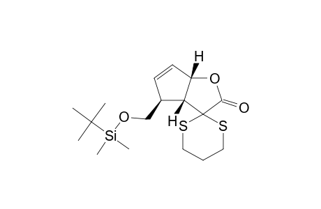 Spiro[2H-cyclopenta[b]furan-3(3aH),2'-[1,3]dithian]-2-one, 4-[[[(1,1-dimethylethyl)dimethylsilyl]oxy]methyl]-4,6a-dihydro-, [3aR-(3a.alpha.,4.alpha.,6a.alpha.)]-