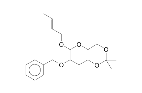 2-Butenyl 2-O-benzyl-3-deoxy-3-methyl-4,6-O-(1-methylethylidene)hexopyranoside