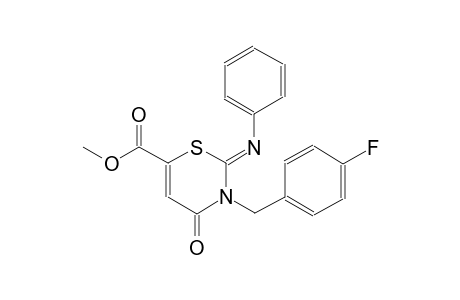 2H-1,3-thiazine-6-carboxylic acid, 3-[(4-fluorophenyl)methyl]-3,4-dihydro-4-oxo-2-(phenylimino)-, methyl ester, (2Z)-