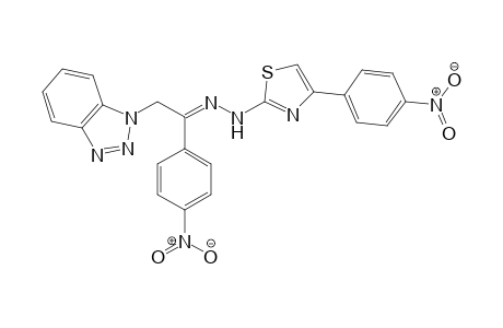 (E)-2-(2-(2-(1H-benzo[d][1,2,3]triazol-1-yl)-1-(4-nitrophenyl)ethylidene)hydrazinyl)-4-(4-nitrophenyl)thiazole