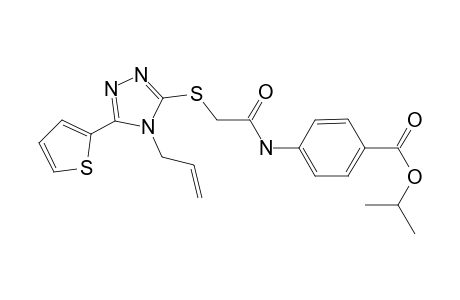 4-[[1-oxo-2-[(4-Prop-2-enyl-5-thiophen-2-yl-1,2,4-triazol-3-yl)thio]ethyl]amino]benzoic acid propan-2-yl ester