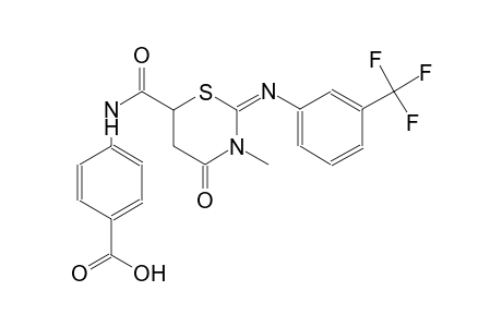 4-{[((2E)-3-methyl-4-oxo-2-{[3-(trifluoromethyl)phenyl]imino}tetrahydro-2H-1,3-thiazin-6-yl)carbonyl]amino}benzoic acid
