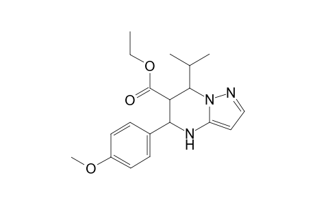 Ethyl 7-isopropyl-5-(4-methoxyphenyl)-4,5,6,7-tetrahydropyrazolo[1,5-a]pyrimidine-6-carboxylate