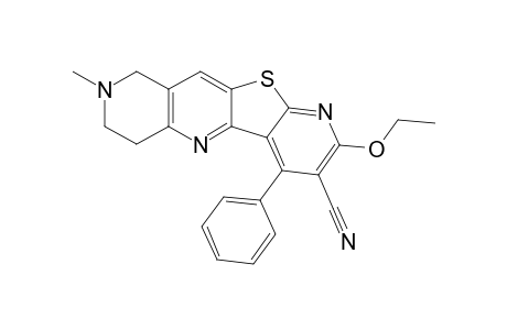 3-Cyano-2-ethoxy-8-methyl-4-phenyl-6,7,8,9-tetrahydropyrido[3',2':4,5]thieno[3,2-b]-1,6-naphthyridine