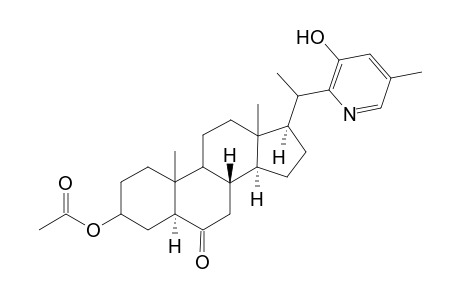 5-Oxo-3-(acetylcarbonyl)-9-[1'-((3"-methyl-5"-hydroxypyridyn-2"-yl)ethyl]-9b,11b-dimethyl-(perhydro)indano[4,5-h]naphthalene