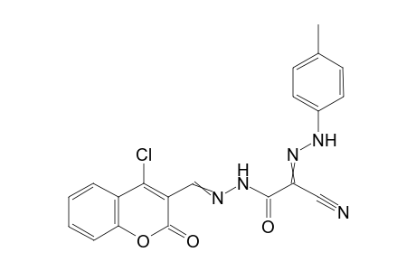 2-(2-((4-Chloro-2-oxo-2H-chromen-3-yl)methylene)hydrazineyl)-2-oxo-N-(p-tolyl)acetohydrazonoyl cyanide