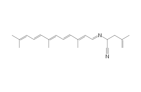 4-Methyl-2-(3,7,11-trimethyl-dodeca-2,4,6,8,10-pentaenylideneamino)-pent-4-enenitrile