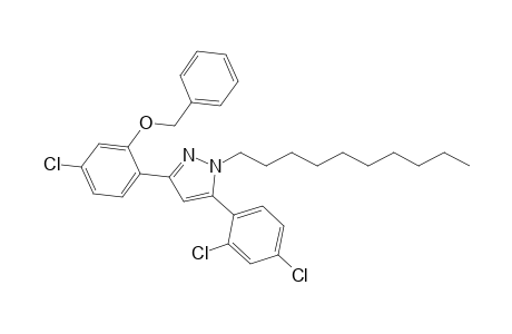 3-(2-BENZYLOXY-4-CHLOROPHENYL)-5-(2,4-DICHLOROPHENYL)-1-DECYL-PYRAZOLE