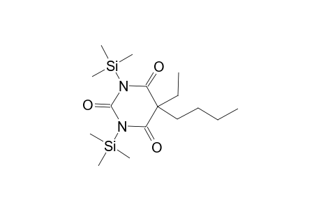 2,4,6(1H,3H,5H)-Pyrimidinetrione, 5-butyl-5-ethyl-1,3-bis(trimethylsilyl)-