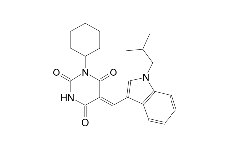 (5Z)-1-cyclohexyl-5-[(1-isobutyl-1H-indol-3-yl)methylene]-2,4,6(1H,3H,5H)-pyrimidinetrione