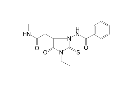 Benzamide, N-(3-ethyl-5-methylaminocarbonylmethyl-4-oxo-2-thioxo-1-imidazolidinyl)-