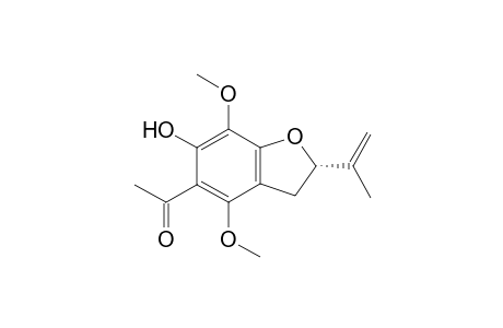1-[2,3-Dihydro-6-hydroxy-4,7-dimethoxy-2S-(prop-1-en-2-yl)benzofuran-5-yl]ethanone