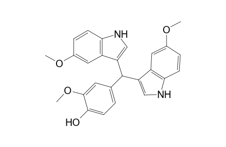 4-[bis(5-methoxy-1H-indol-3-yl)methyl]-2-methoxyphenol