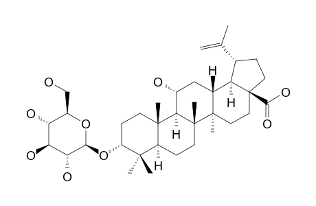 3-O-BETA-D-GLUCOPYRANOSYL-3-ALPHA,11-ALPHA-DIHYDROXYLUP-20(29)-EN-28-OIC-ACID