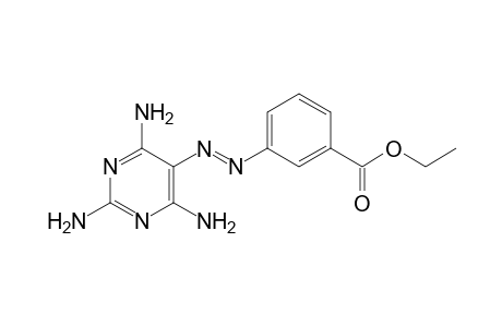 m-[(2,4,6-triaminopyrimidin-5-yl)azo]benzoic acid, ethyl ester