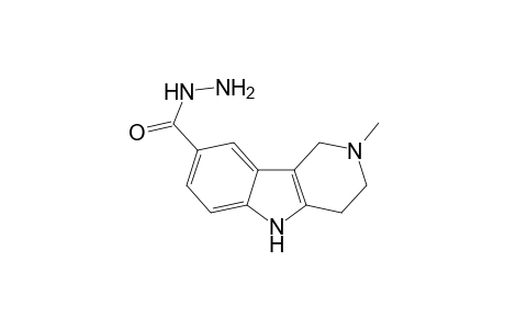 1H-Pyrido[4,3-b]indole-8-carboxylic acid, 2-methyl-2,3,4,5-tetrahydro-, hydrazide