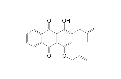1-Hydroxy-2-(2'-methylprop-2'-enyl)-4-(prop-2''-enyloxy)anthraquinone