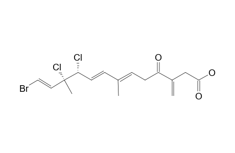 ACID-B;(6E,8E,12E)-3-METHYLENE-4-OXO-7,11-DIMETHYL-(10R*,11R*)-DICHLORO-13-BROMO-TRIDECA-6,8,12-TRIENOIC-ACID