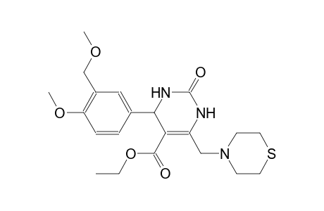 ethyl 4-[4-methoxy-3-(methoxymethyl)phenyl]-2-oxo-6-(4-thiomorpholinylmethyl)-1,2,3,4-tetrahydro-5-pyrimidinecarboxylate