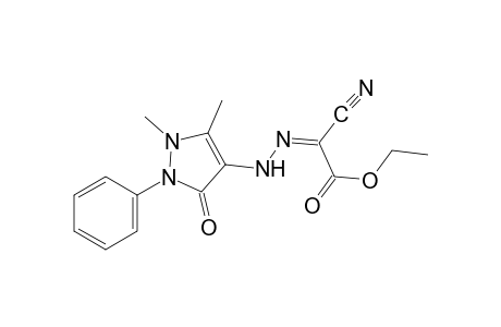 cyanoglyoxylic acid, ethyl ester, (2,3-dimethyl-5-oxo-1-phenyl-3-pyrazolin-4-yl)hydrazone