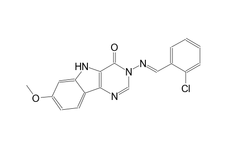 3-{[(E)-(2-chlorophenyl)methylidene]amino}-7-methoxy-3,5-dihydro-4H-pyrimido[5,4-b]indol-4-one