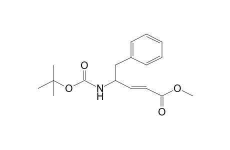 2-(E)-Pentenoic acid, (4S)-4-[(t-butoxycarbonyl)amino]-5-phenyl-, methyl ester