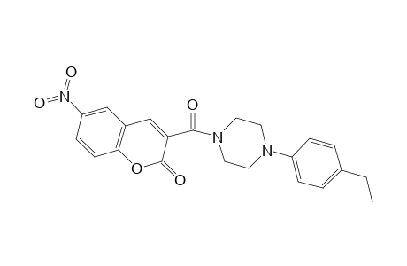 3-[4-(4-ethylphenyl)piperazin-1-yl]carbonyl-6-nitro-chromen-2-one