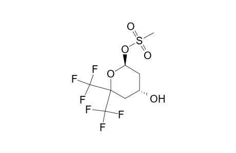 2H-Pyran-2,4-diol, tetrahydro-6,6-bis(trifluoromethyl)-, 2-methanesulfonate, trans-(.+-.)-