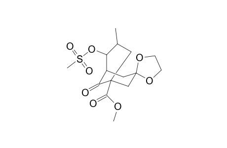 3-Ethylenedioxy-6-(methanesulfonyloxy)-7-methyl-9-oxobicyclo[3.3.1]nonan-1-carboxylic acid methyl ester