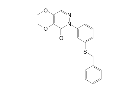3(2H)-Pyridazinone, 4,5-dimethoxy-2-[3-[(phenylmethyl)thio]phenyl]-
