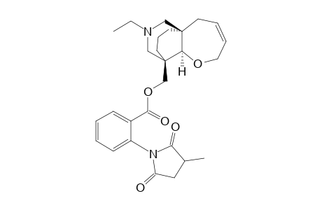 (1'R*,7'R*,8'S*,3'R* / 3'S*)-[10-Ethyl-6-oxa-10-azatricyclo[6.3.3.0(1,7)]tetradec-3-en-8-yl]-methyl - 2'-(3''-Methyl-2'',5''-dioxopyrrolidin-1''-yl)benzoate