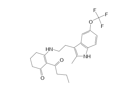 2-Butanoyl-3-[2-[2-methyl-5-(trifluoromethoxy)-1H-indol-3-yl]ethylamino]cyclohex-2-en-1-one