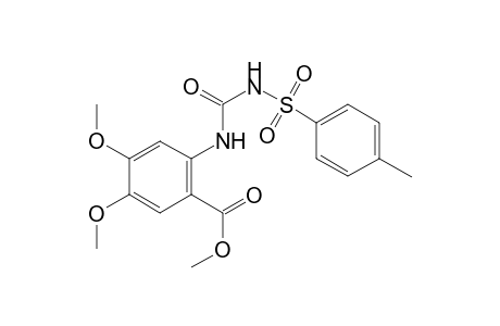 Methyl 4,5-dimethoxy-2-[({[(4-methylphenyl)sulfonyl]amino}carbonyl)amino]benzoate