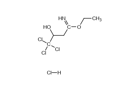 3-hydroxy-4,4,4-trichlorobutyrimidic acid, ethyl ester, hydrochloride