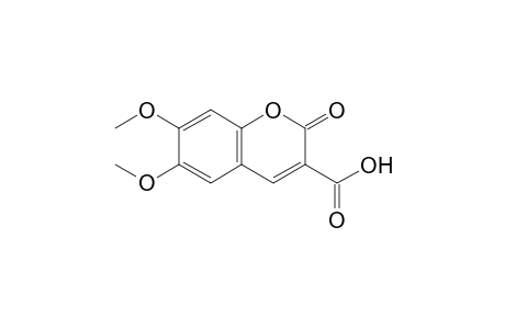 2-keto-6,7-dimethoxy-chromene-3-carboxylic acid