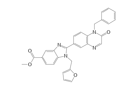 2-(1-Benzyl-2-oxo-1,2-dihydro-quinoxalin-6-yl)-1-furan-2-ylmethyl-1H-benzoimidazole-5-carboxylic acid methyl ester